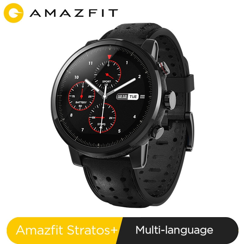 2019 New Amazfit Stratos+ Flagship Smart Watch Genuie Leather22
