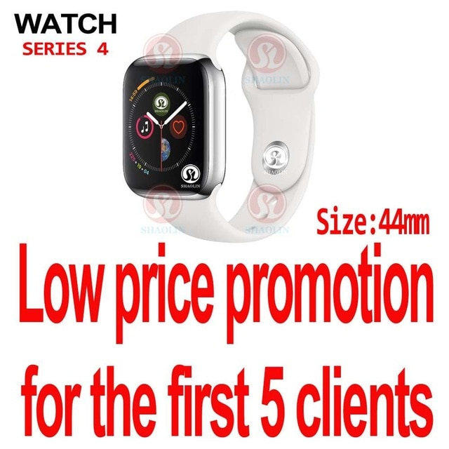 44mm Smart Watch Series 4 Clock Sync Notifier Support Connectivity Apple iphone 7 8 X Android Phone Smartwatch Support Facebook