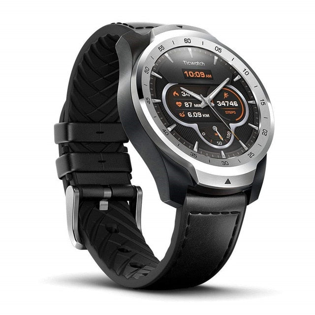 Original Ticwatch Pro Bluetooth Smart Watch IP68 Waterproof support NFC Payments/Google Assistant Wear OS by Google GPS Watch